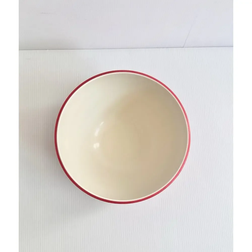 William Sonoma Set 3 Melamine Nesting Mixing Bowls Red Christmas Ribbed FLUTED